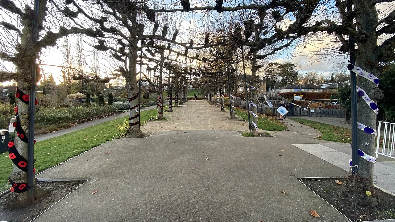 The Jellicoe Water Gardens in Hemel Hempstead town centre, where the River Gade was channelled into the shape of a serpent